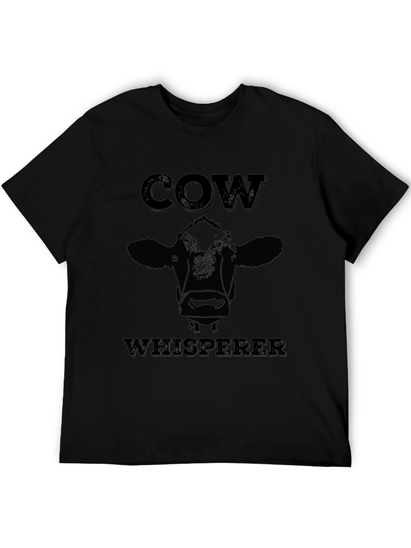 Cow Whisperer Graphic Tee - Black