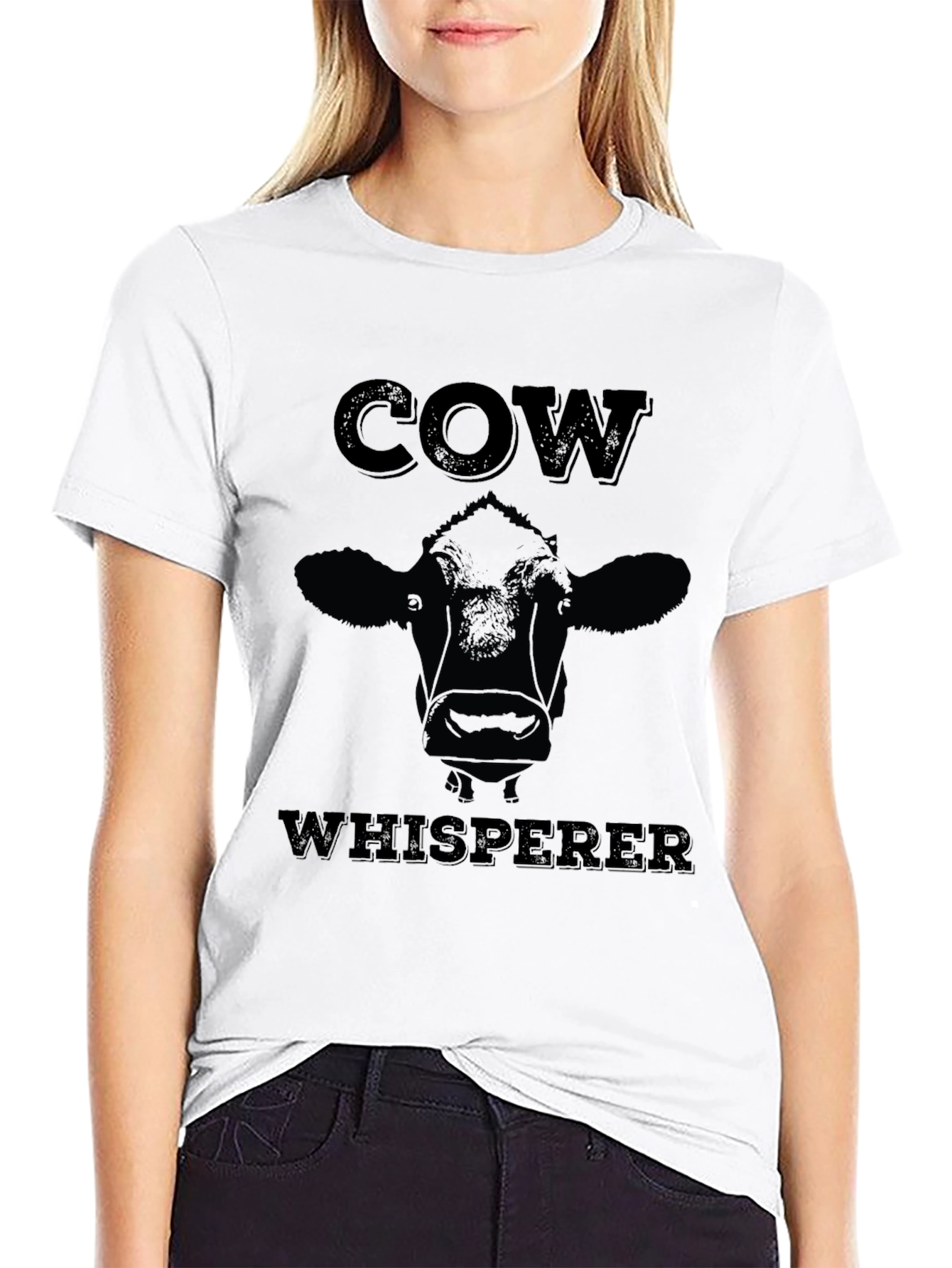 Cow Whisperer Graphic Tee - Black