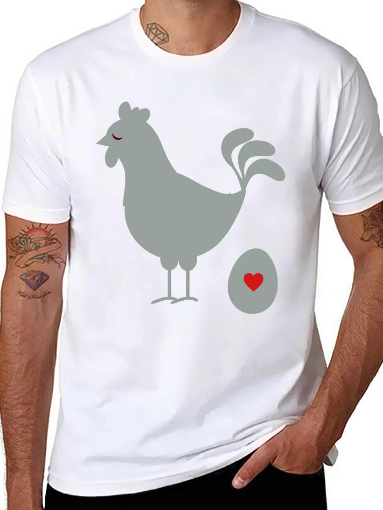 Chicken & Egg Graphic Tee - Quirky Casual Wear