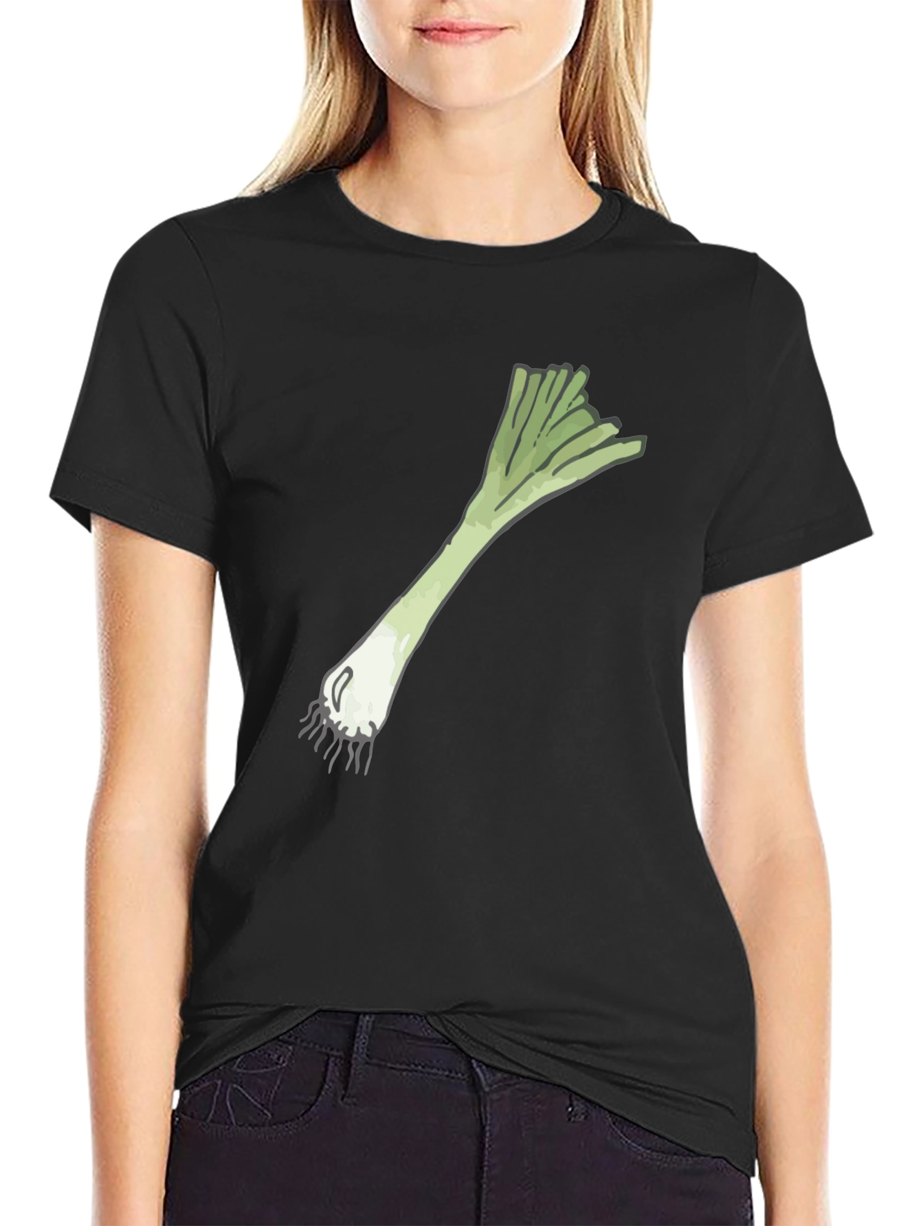 Leek Graphic Black T-Shirt