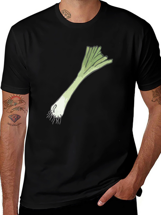 Leek Graphic Black T-Shirt