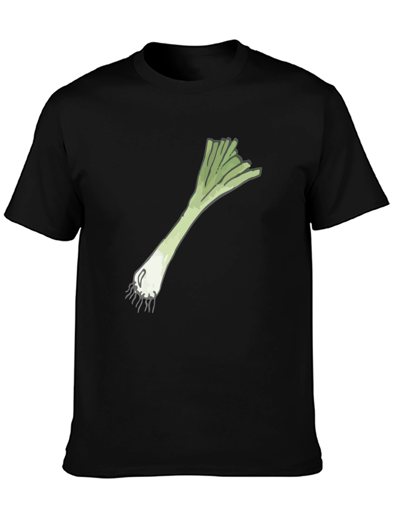 Leek Graphic Black T-Shirt