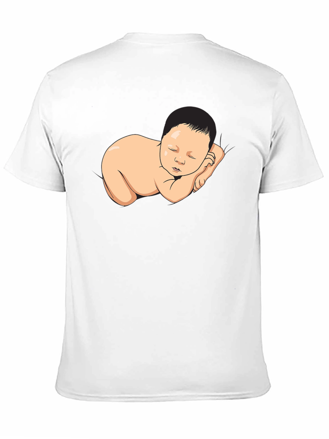 Sleeping Baby Graphic Black T-Shirt