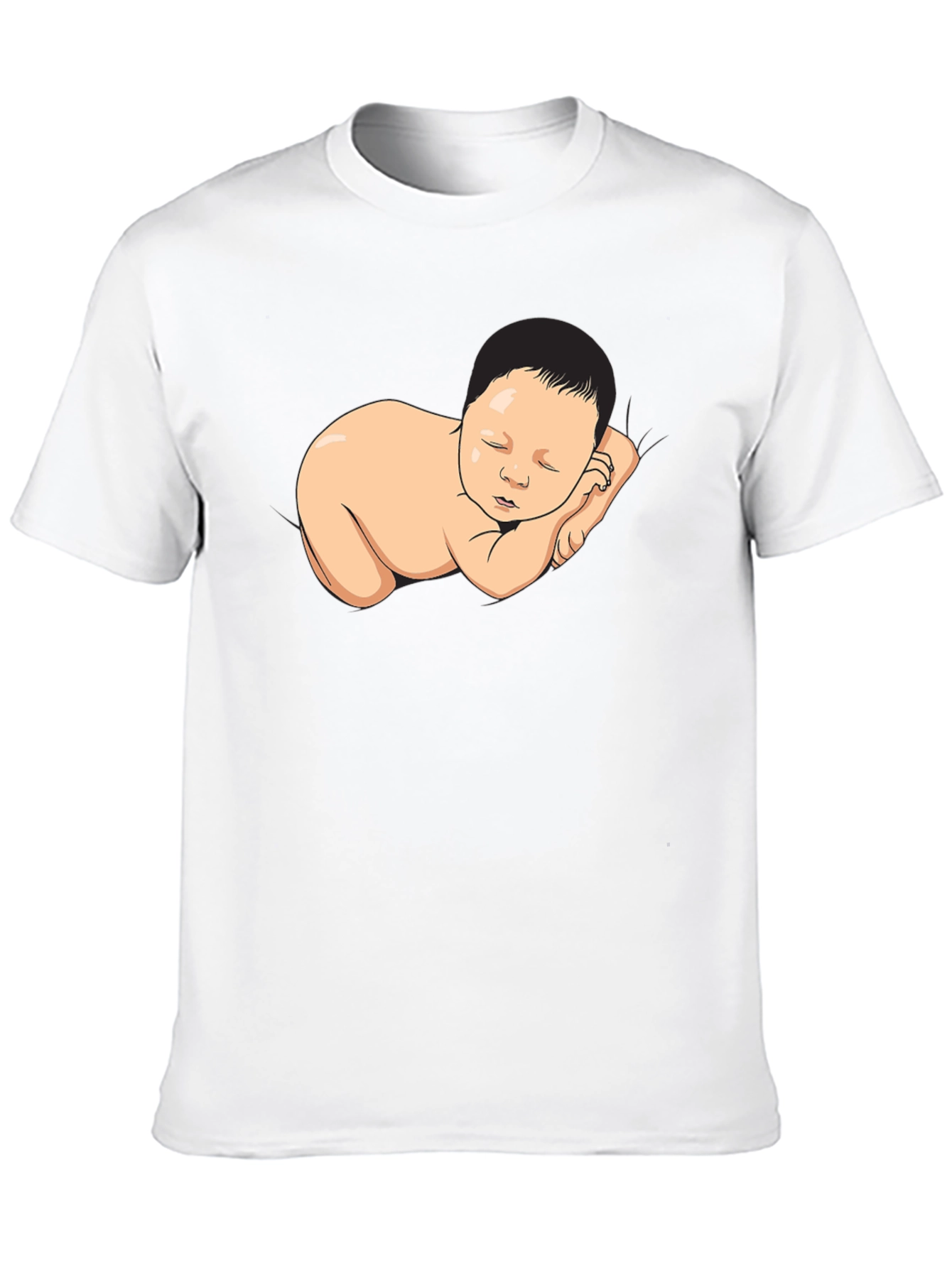 Sleeping Baby Graphic Black T-Shirt
