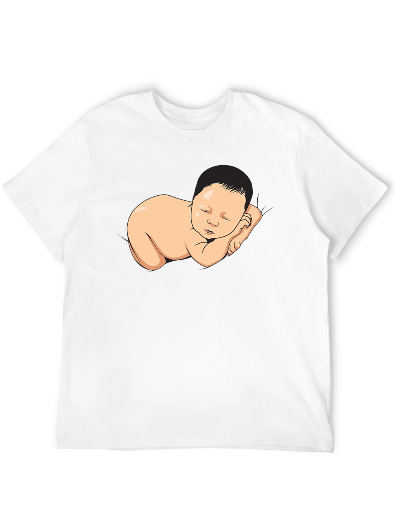 Sleeping Baby Graphic Black T-Shirt