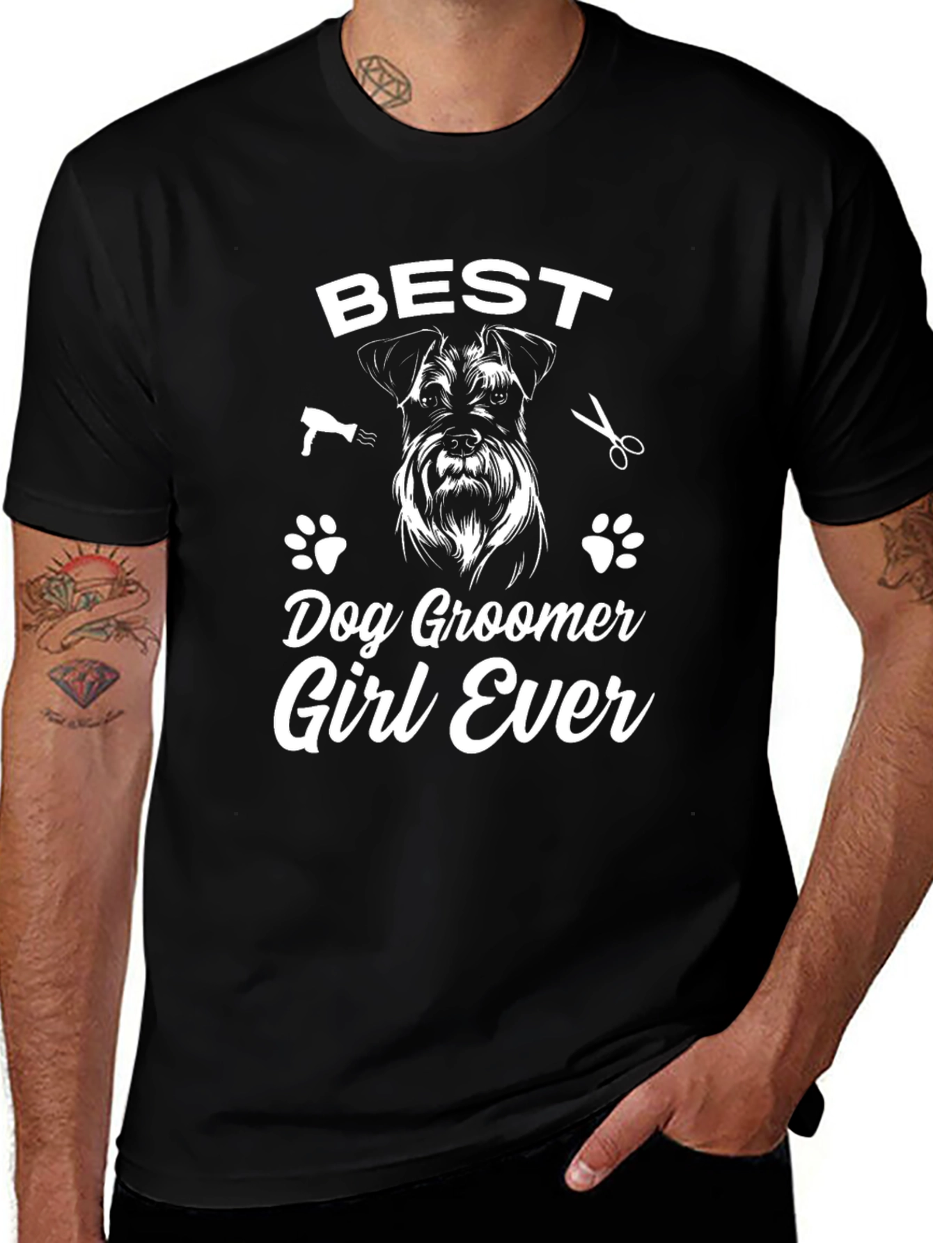 Best Dog Groomer Girl Ever T-Shirt Animal Lover Tee
