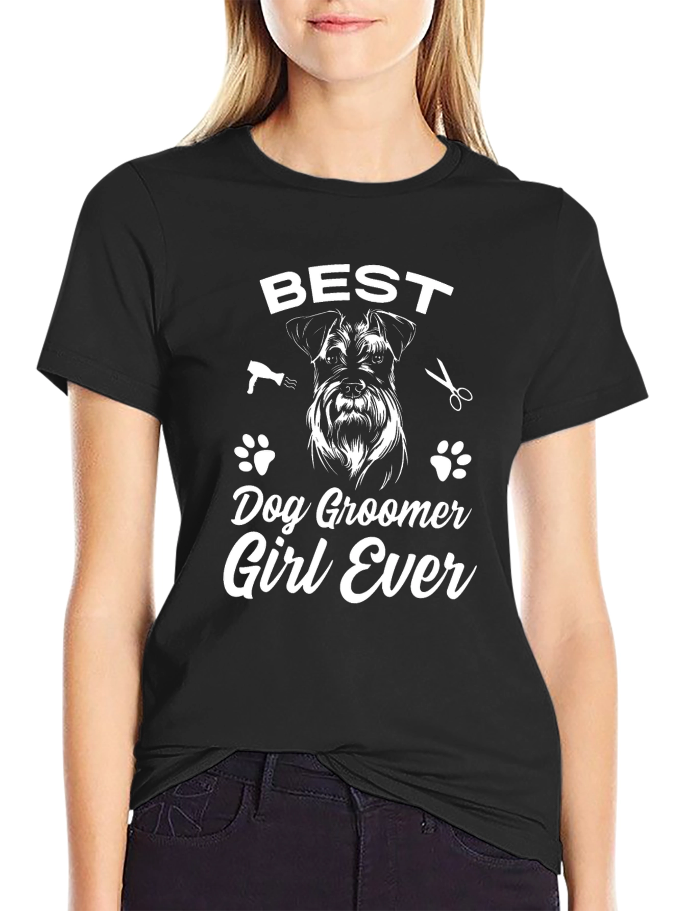 Best Dog Groomer Girl Ever T-Shirt Animal Lover Tee