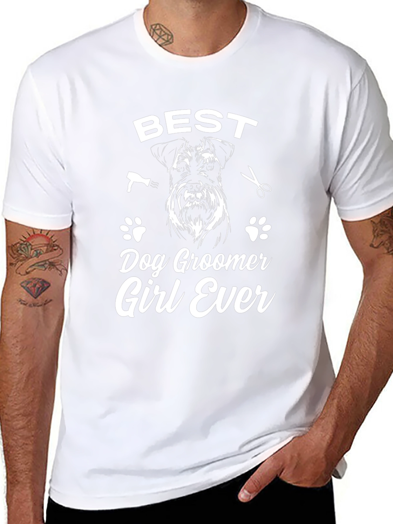 Best Dog Groomer Girl Ever T-Shirt Animal Lover Tee