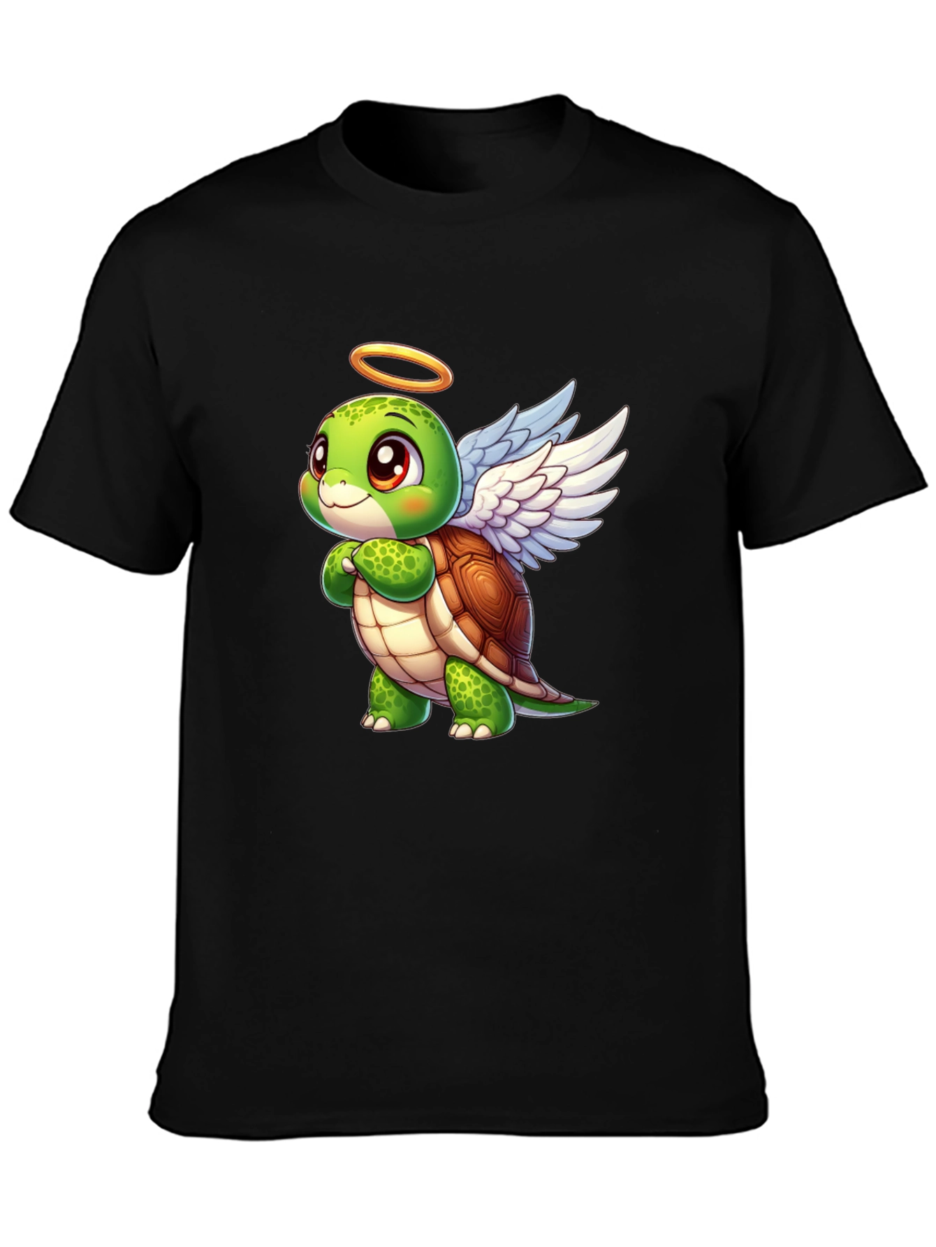 Angel Turtle Graphic Tee - Cute Cartoon Design