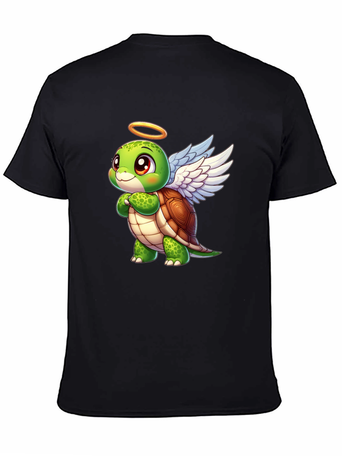 Angel Turtle Graphic Tee - Cute Cartoon Design