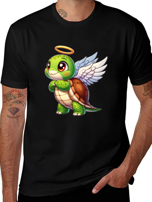 Angel Turtle Graphic Tee - Cute Cartoon Design