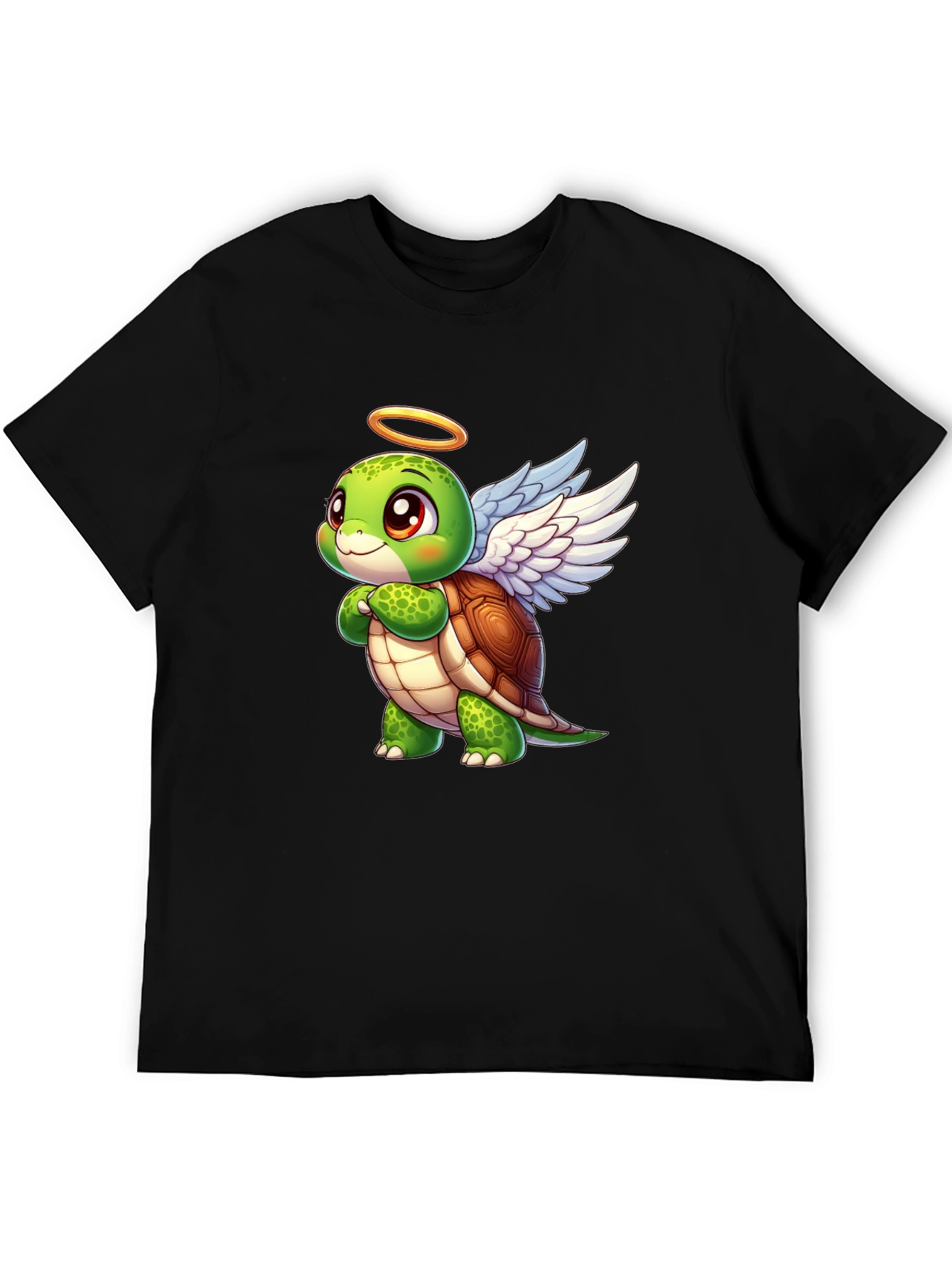Angel Turtle Graphic Tee - Cute Cartoon Design