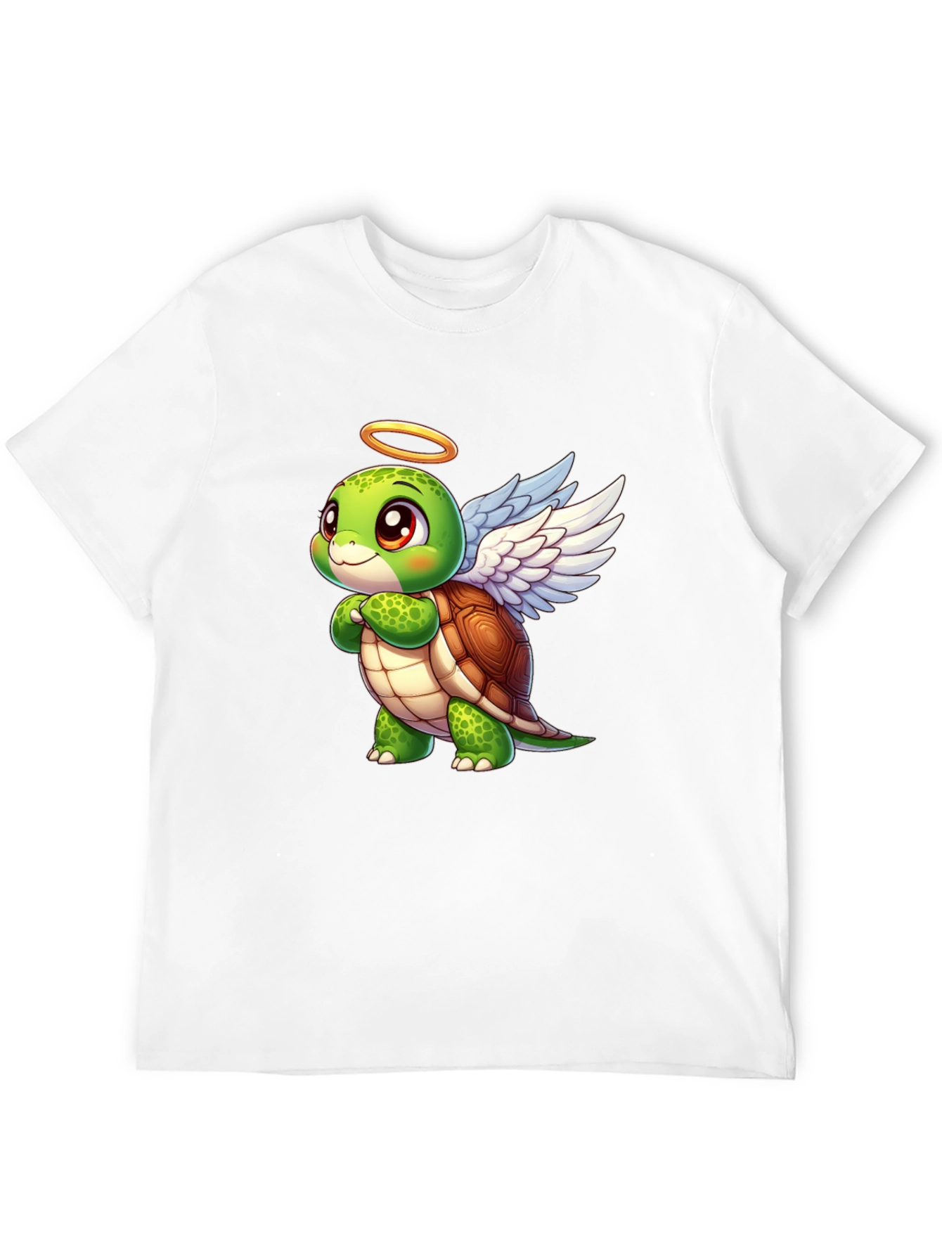 Angel Turtle Graphic Tee - Cute Cartoon Design
