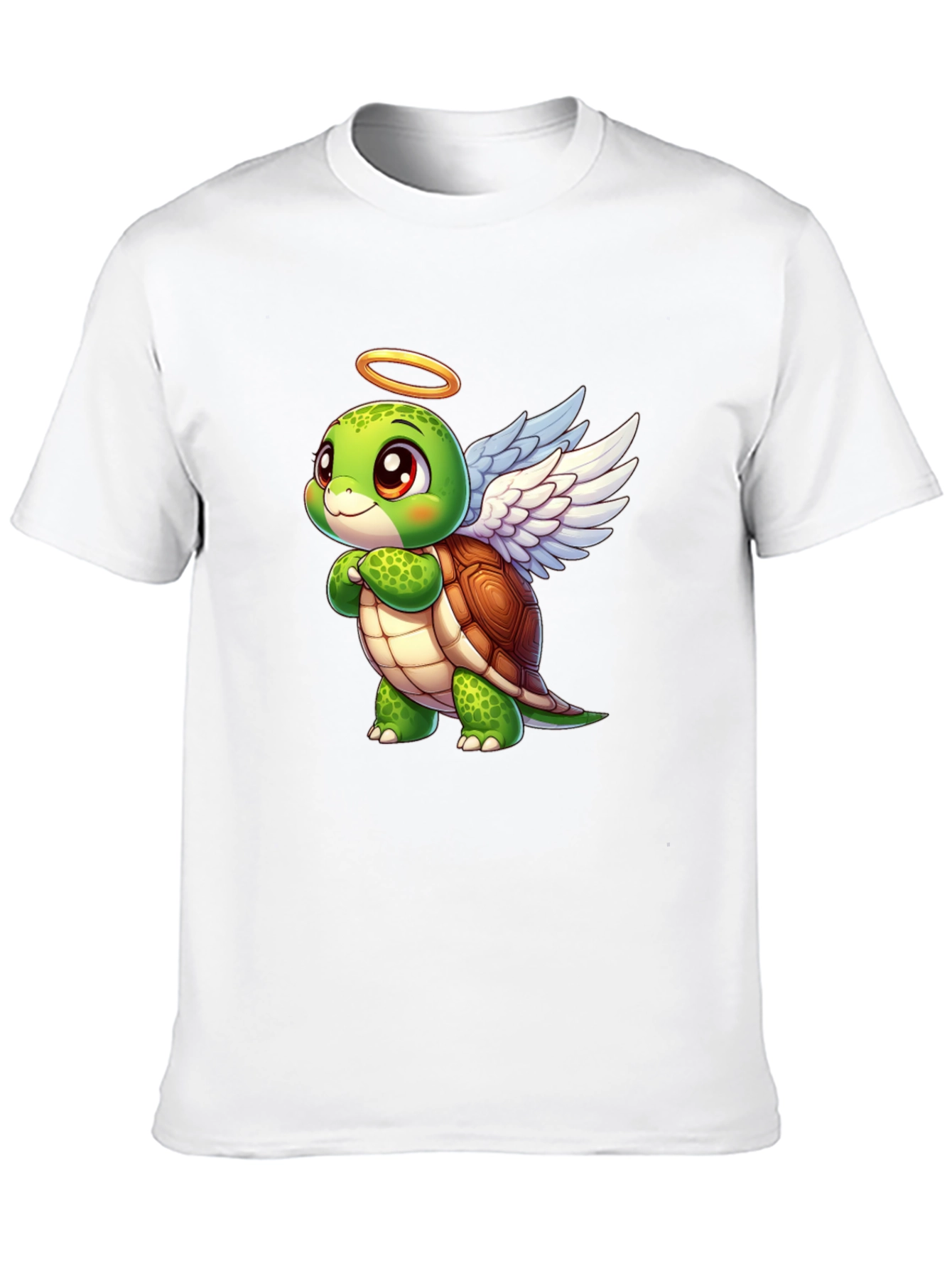 Angel Turtle Graphic Tee - Cute Cartoon Design
