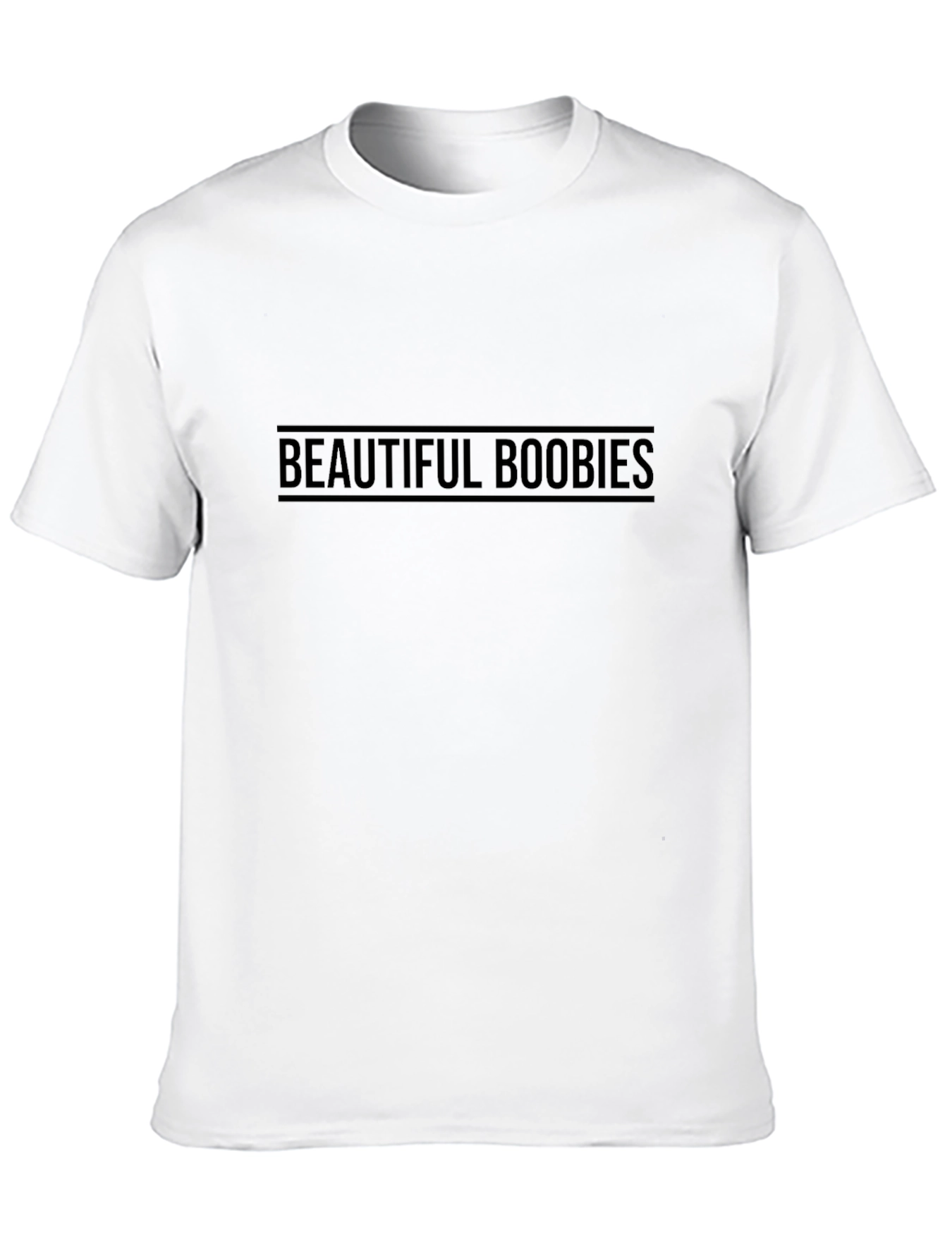 Mens Black T-Shirt: Beautiful Boobies Graphic Tee