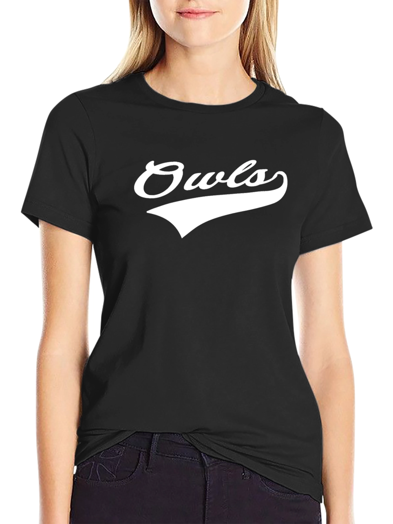Owls Graphic Tee - Classic Black T-Shirt