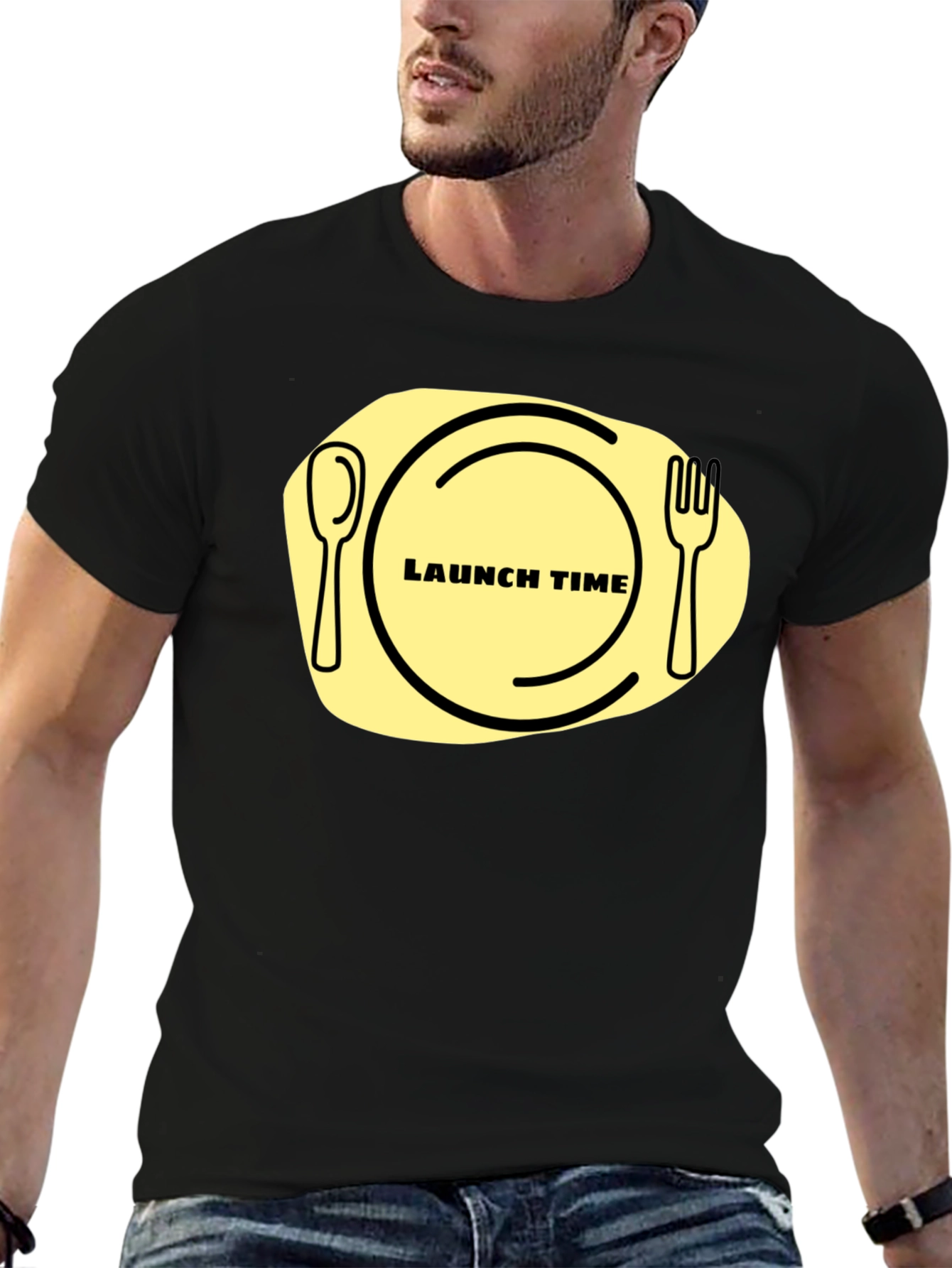 Launch Time T-Shirt: Funny Foodie Graphic Tee