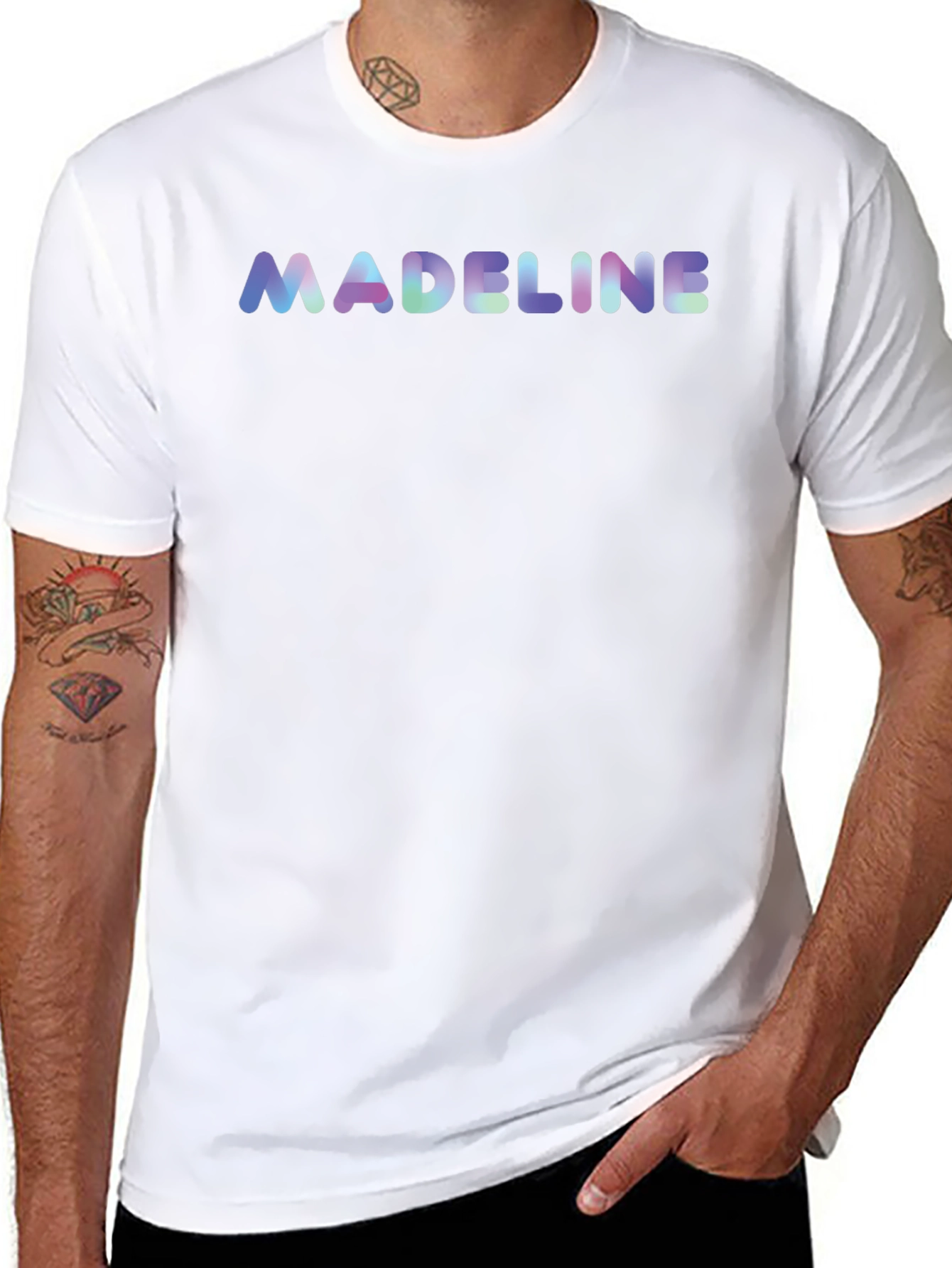 Madeline Name Personalized Black T-Shirt