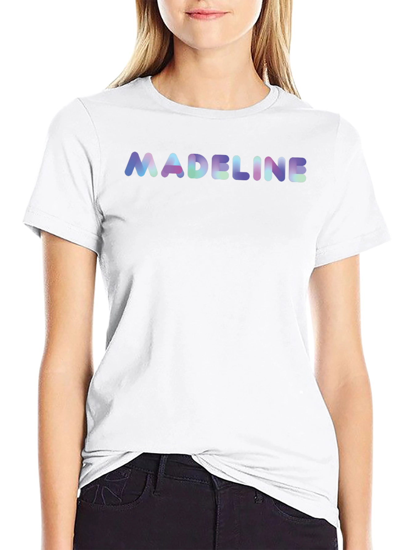 Madeline Name Personalized Black T-Shirt