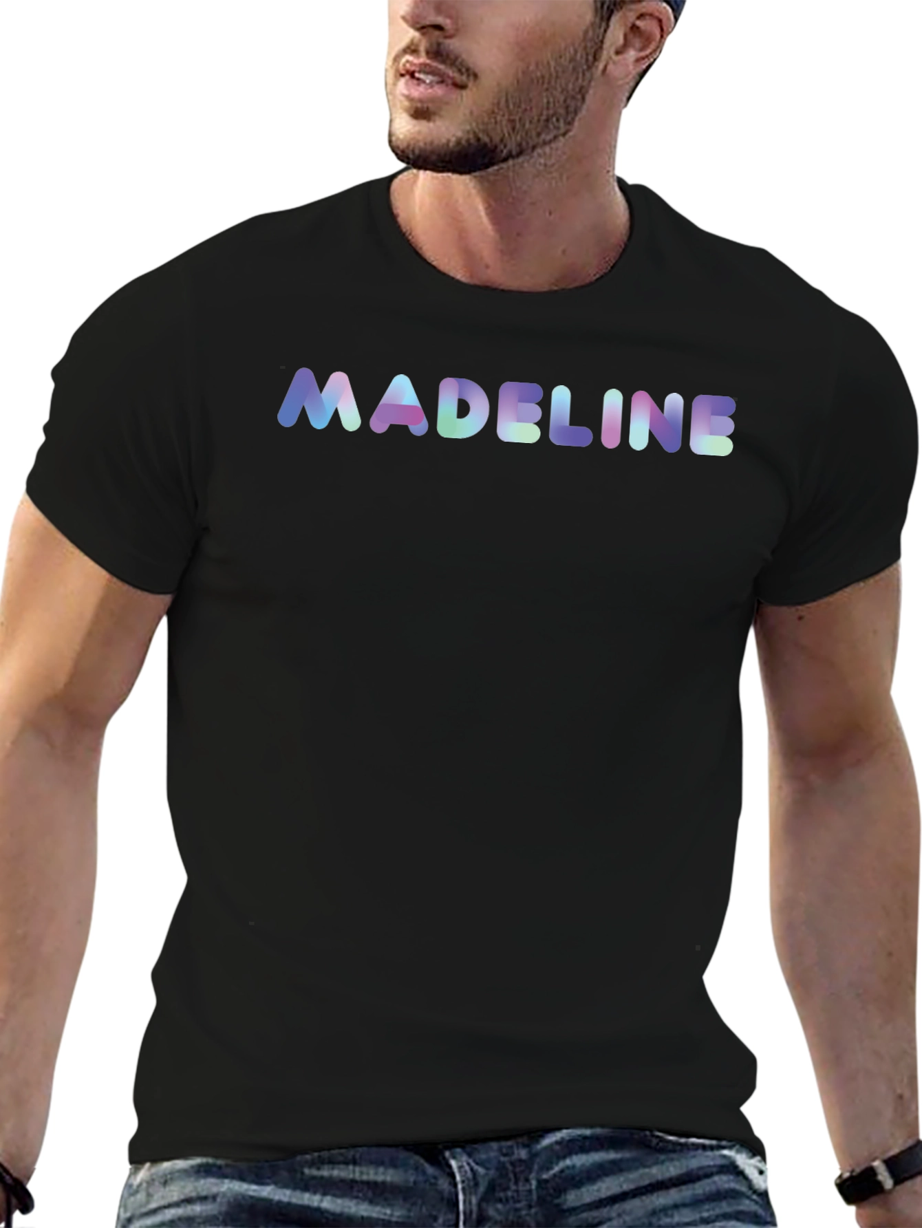 Madeline Name Personalized Black T-Shirt