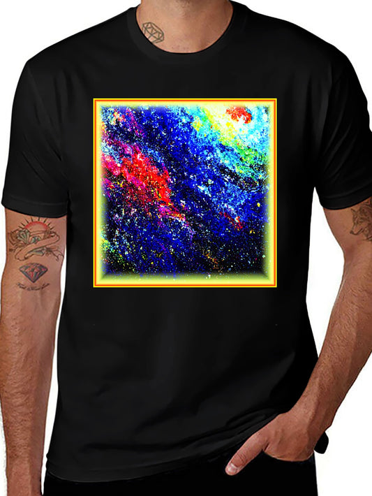 Abstract Art T-Shirt - Colorful Galaxy Design