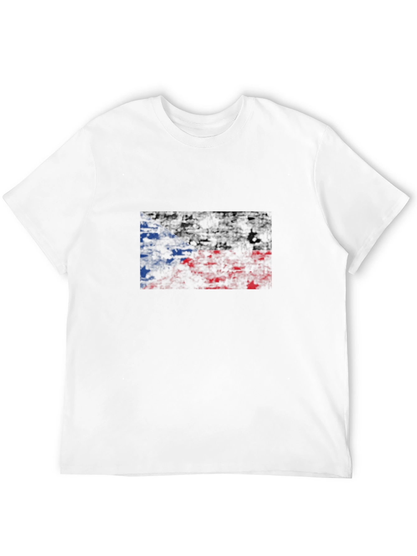 Czech Republic Flag Distressed Graphic Tee