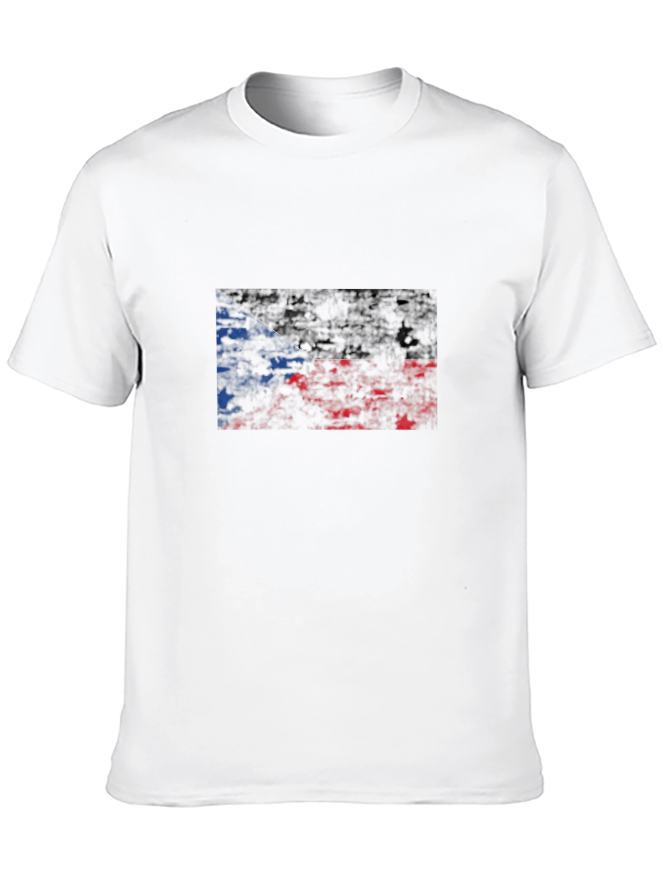 Czech Republic Flag Distressed Graphic Tee
