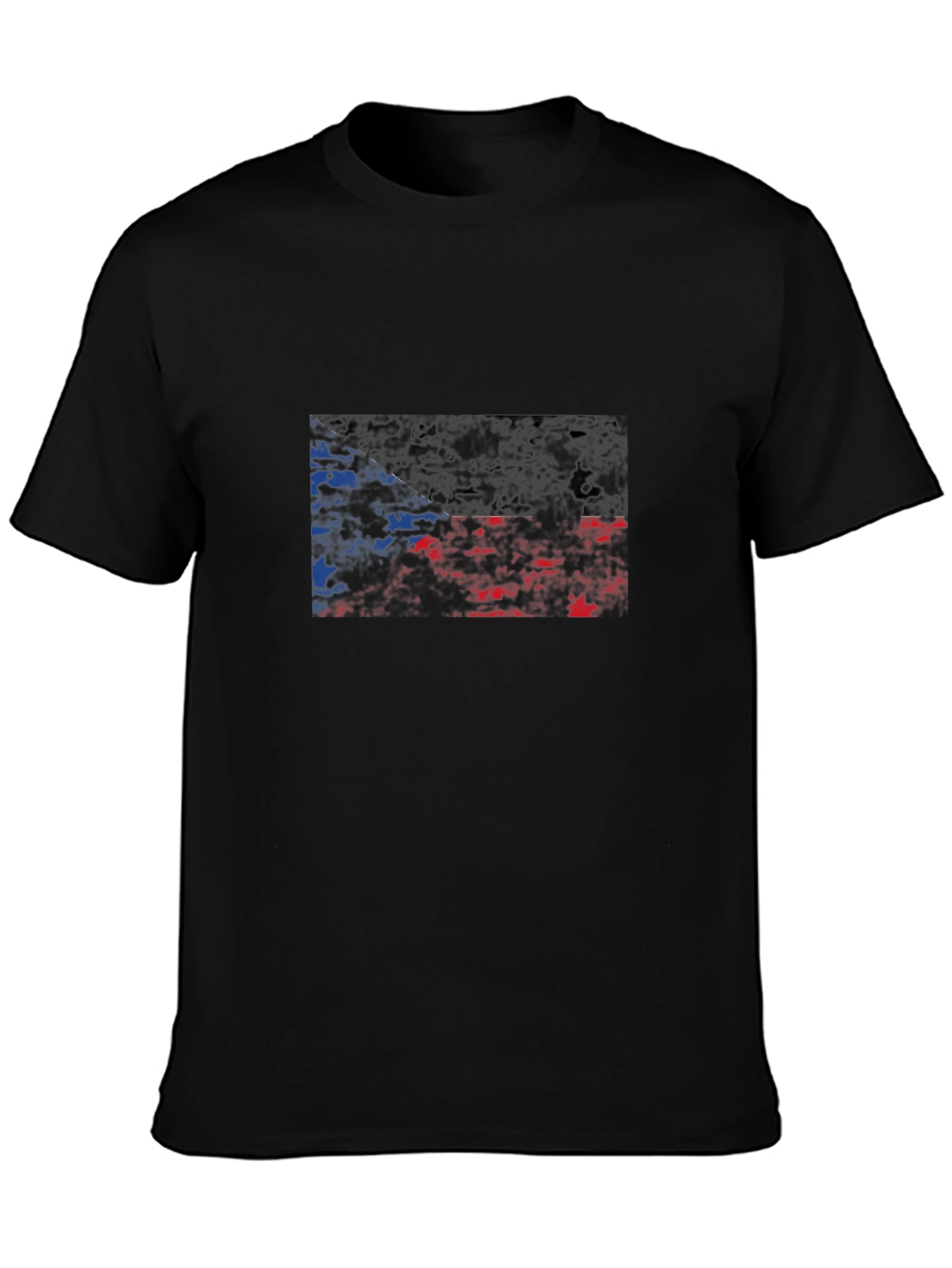 Czech Republic Flag Distressed Graphic Tee