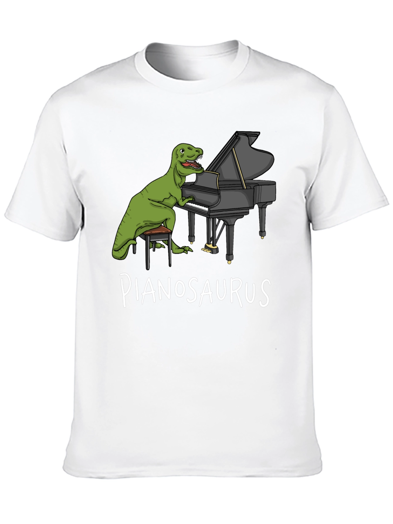 Pianosaurus T-Shirt: Dinosaur Playing Piano