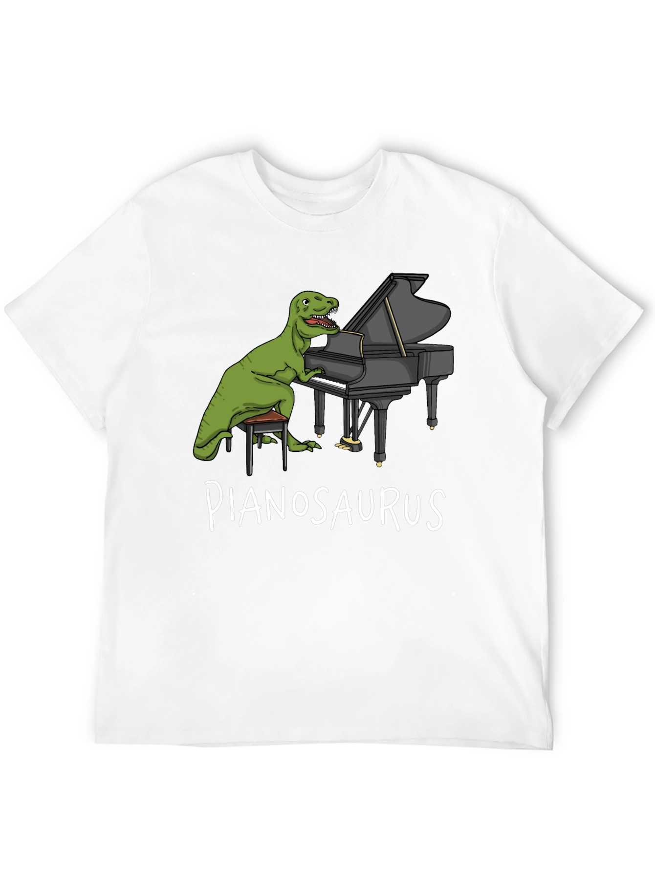 Pianosaurus T-Shirt: Dinosaur Playing Piano