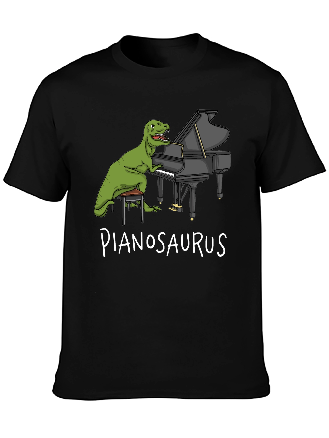 Pianosaurus T-Shirt: Dinosaur Playing Piano