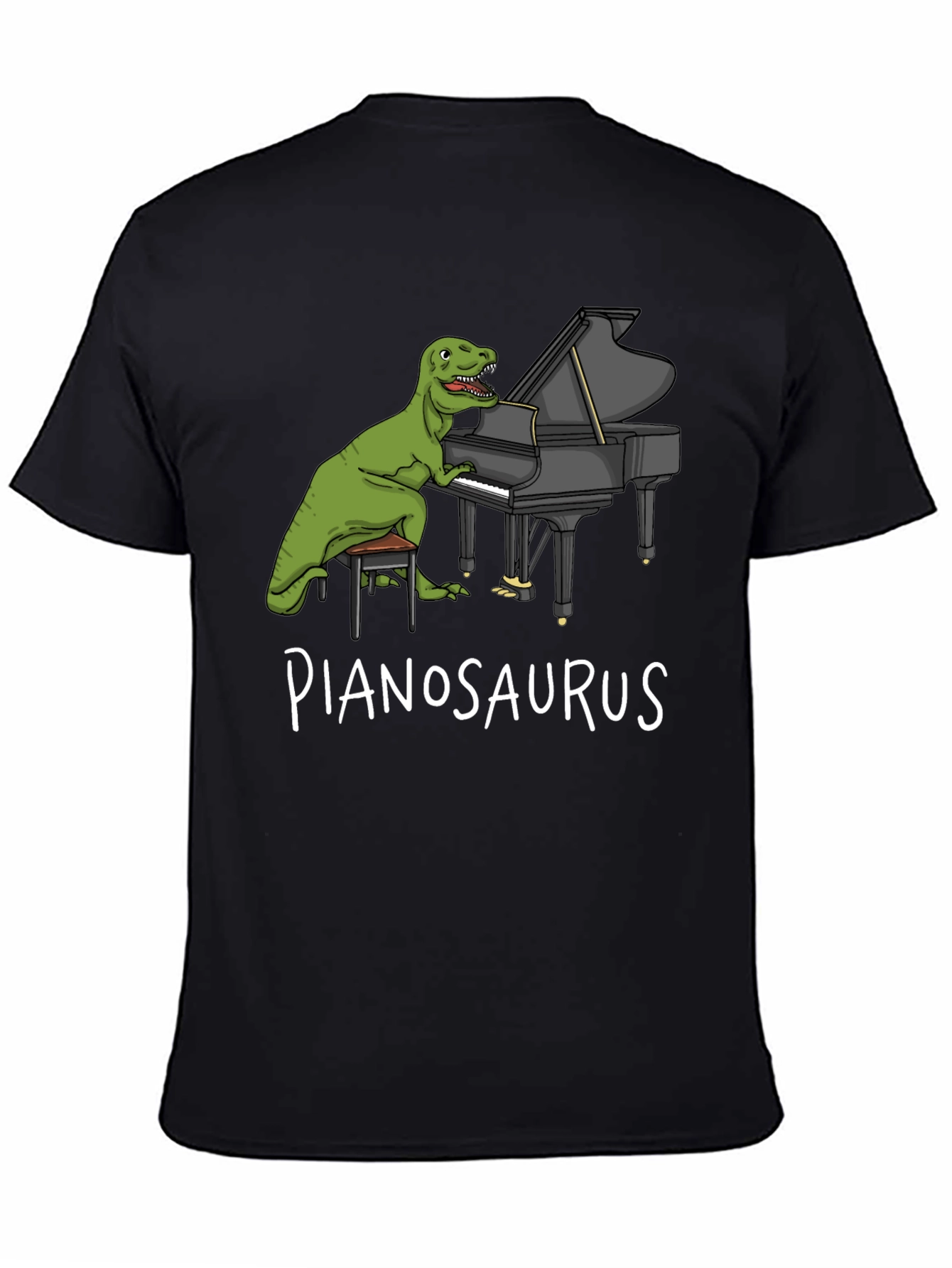 Pianosaurus T-Shirt: Dinosaur Playing Piano