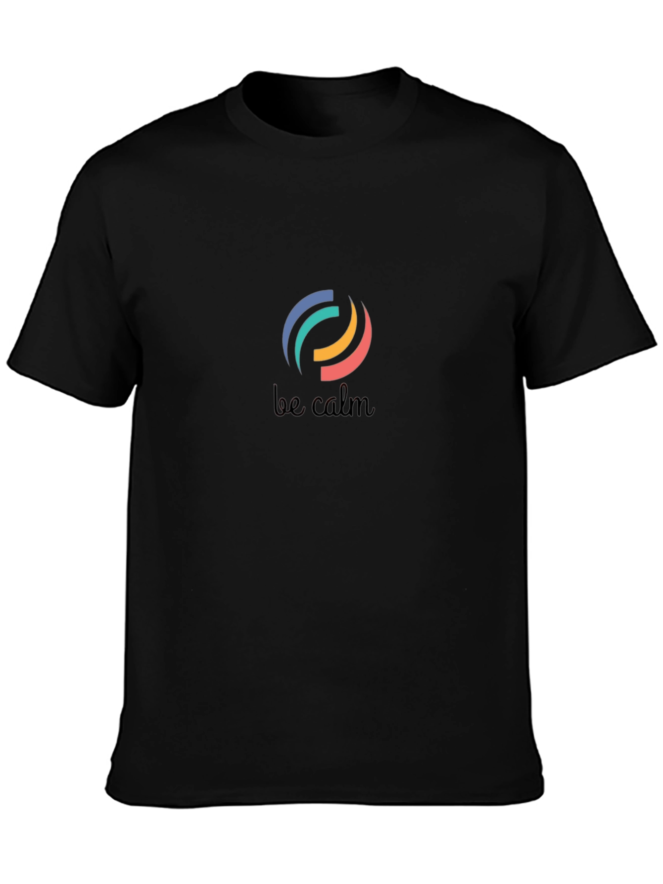 Be Calm Black Graphic T-Shirt