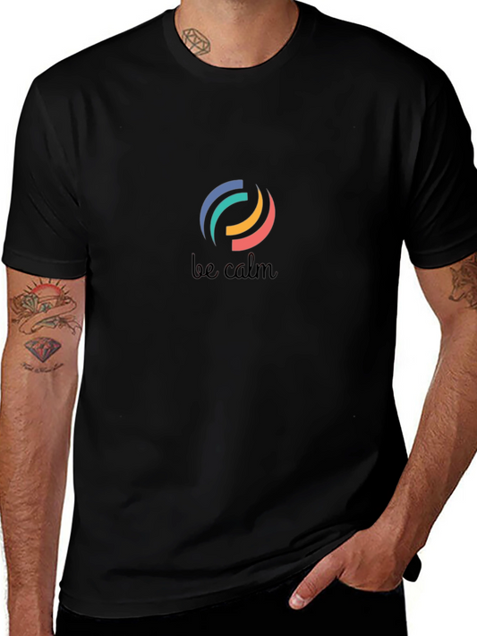 Be Calm Black Graphic T-Shirt