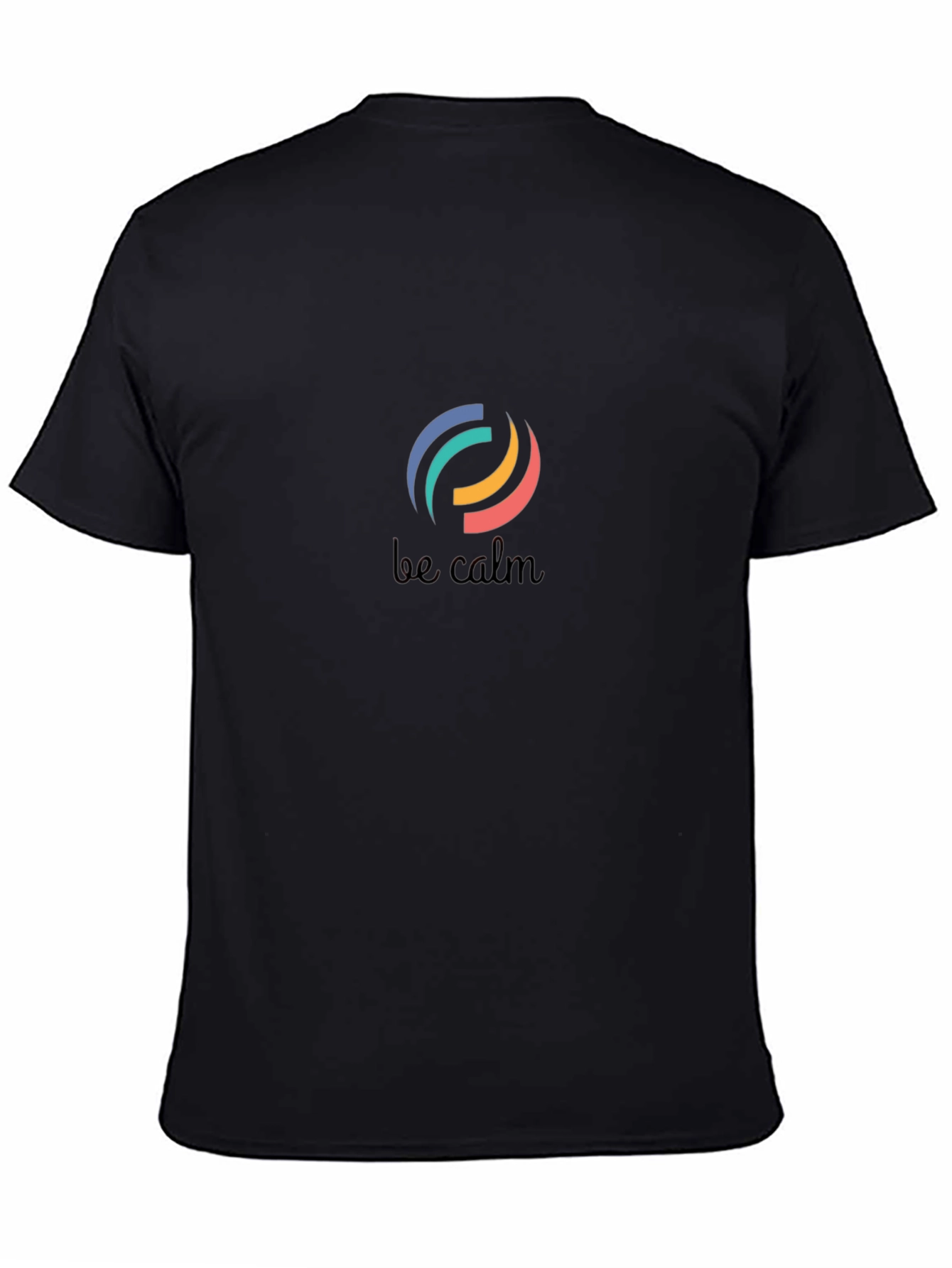 Be Calm Black Graphic T-Shirt
