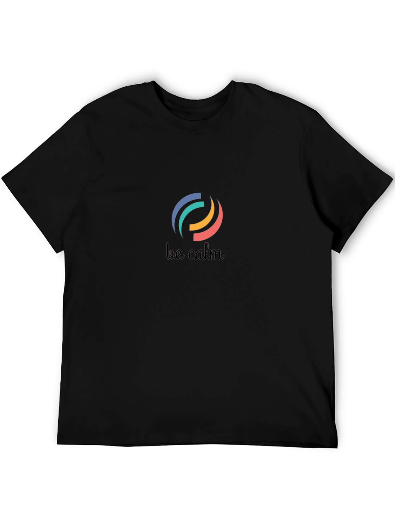 Be Calm Black Graphic T-Shirt