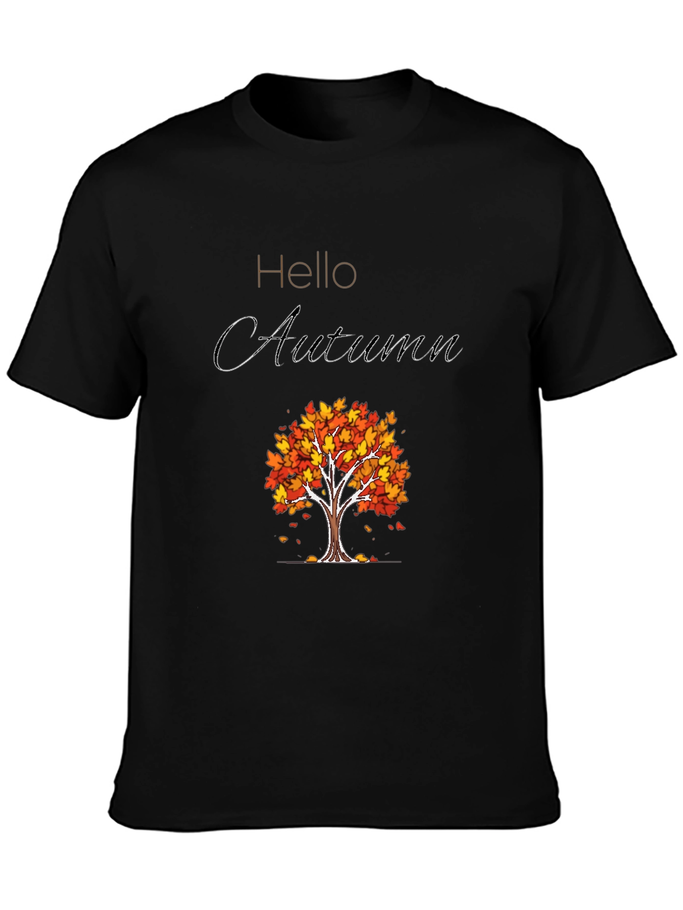Hello Autumn Graphic Tee - Fall Season Shirt