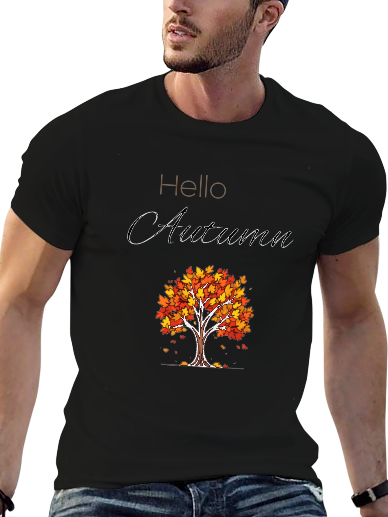 Hello Autumn Graphic Tee - Fall Season Shirt