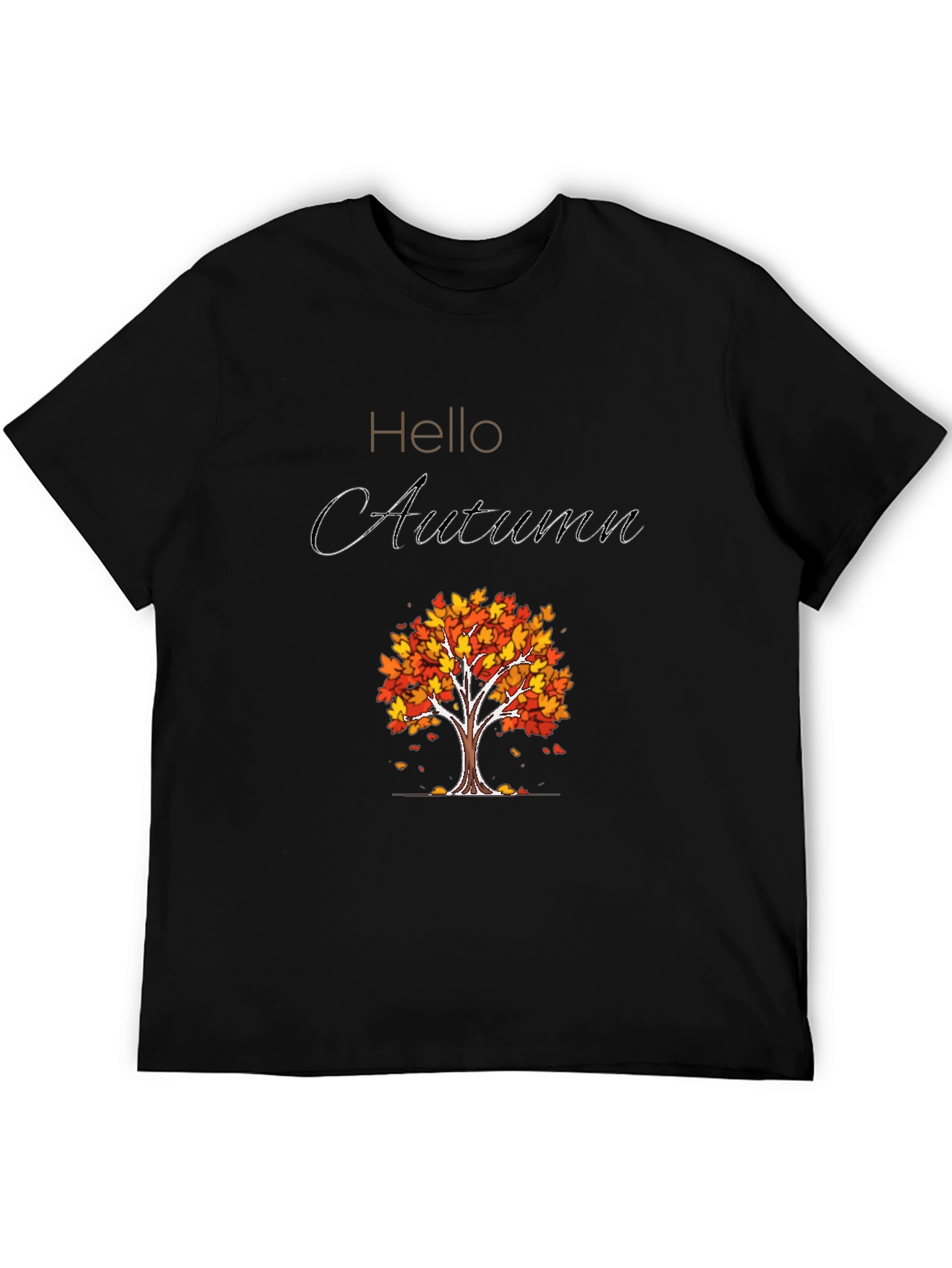 Hello Autumn Graphic Tee - Fall Season Shirt