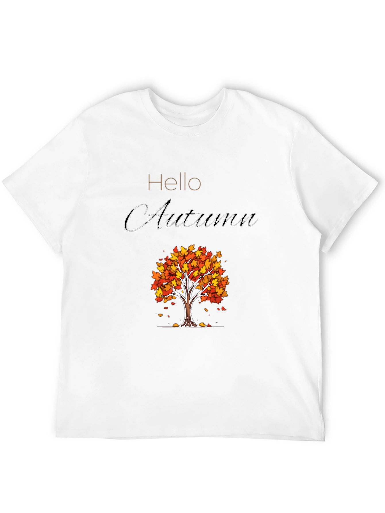 Hello Autumn Graphic Tee - Fall Season Shirt
