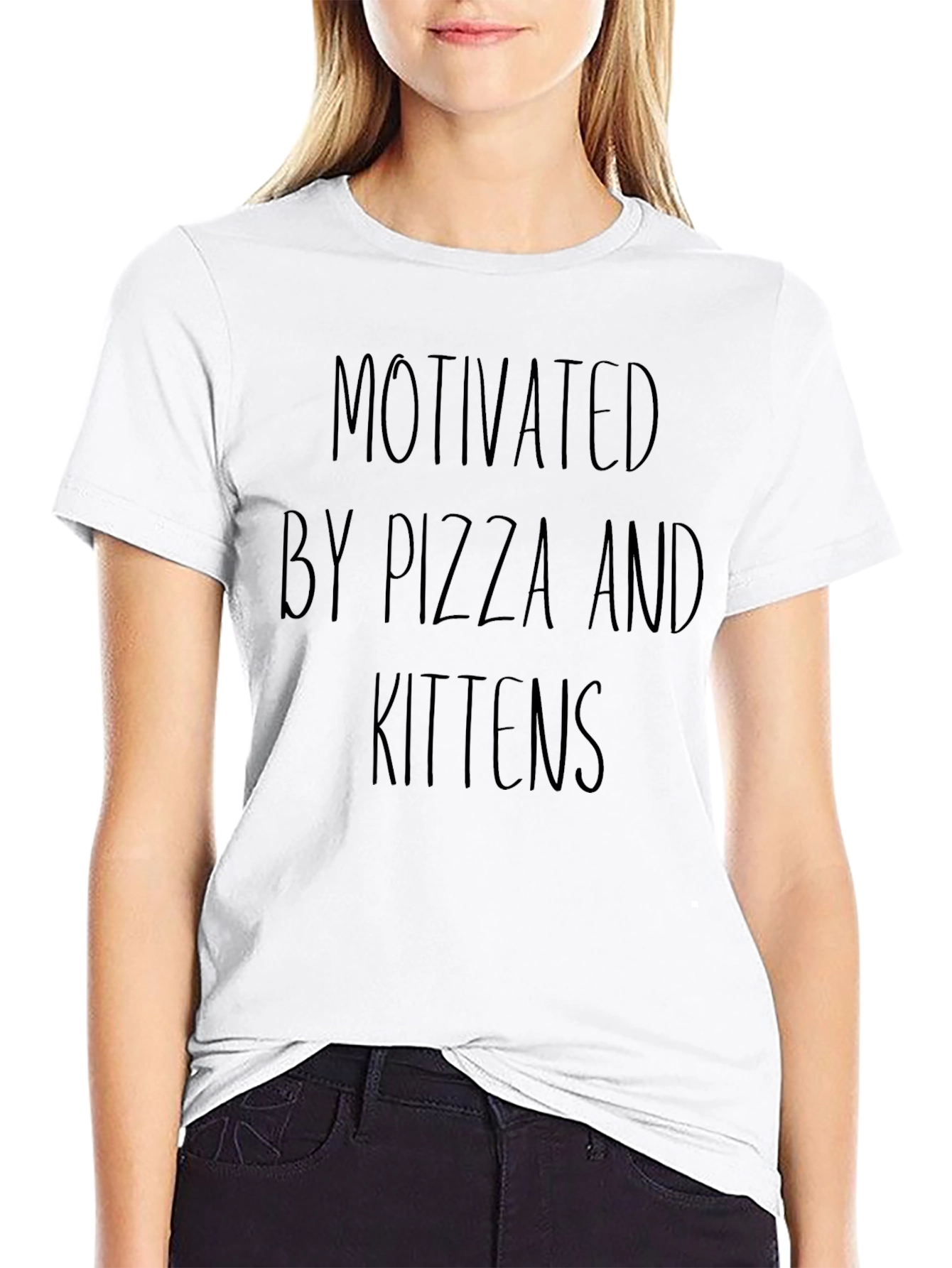 Motivated by Pizza and Kittens T-Shirt