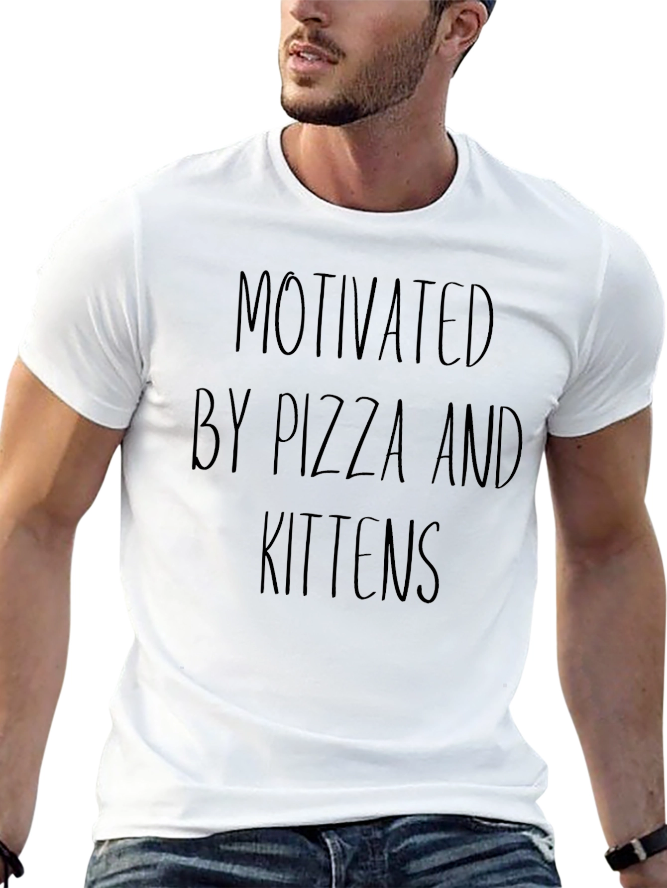 Motivated by Pizza and Kittens T-Shirt