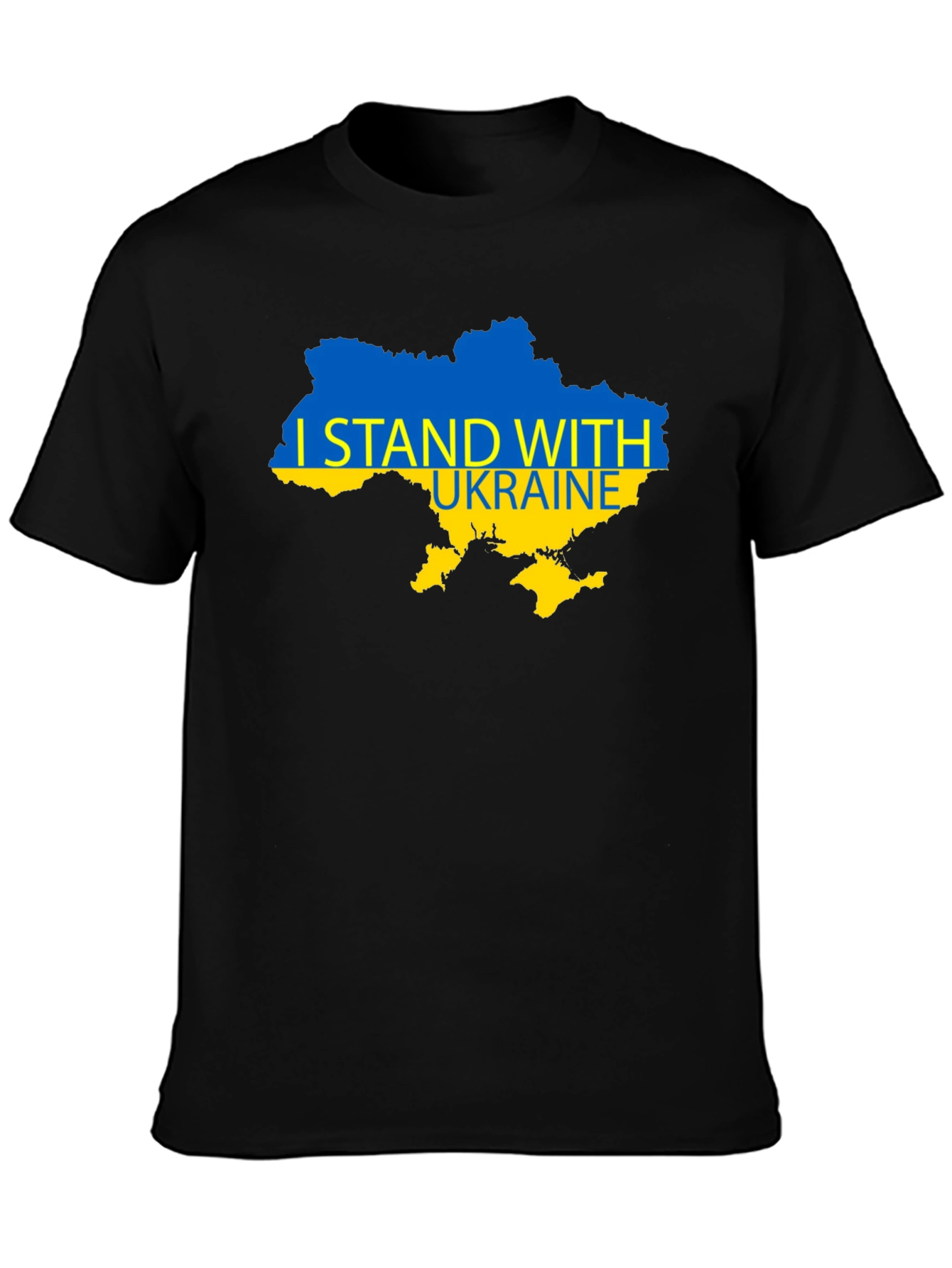 I Stand With Ukraine Black T-Shirt