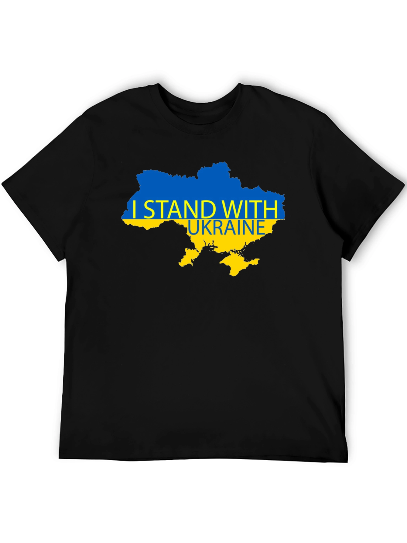I Stand With Ukraine Black T-Shirt