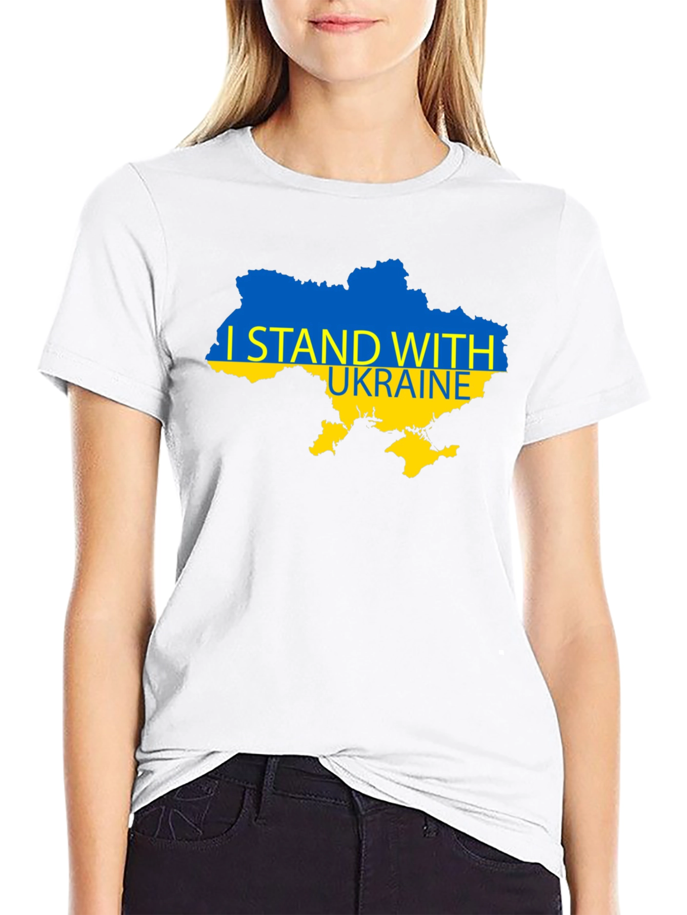 I Stand With Ukraine Black T-Shirt