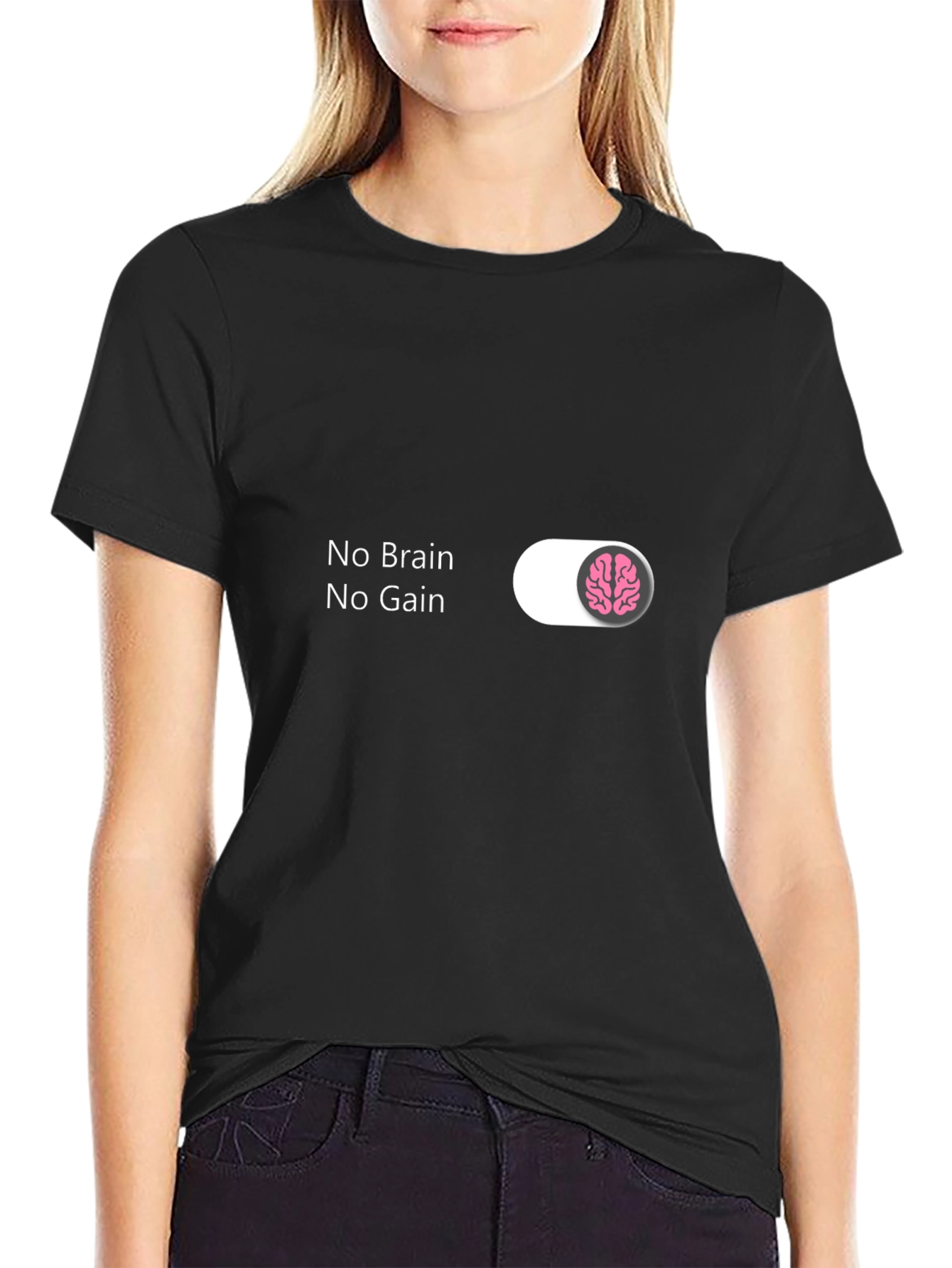 No Brain No Gain Graphic Tee