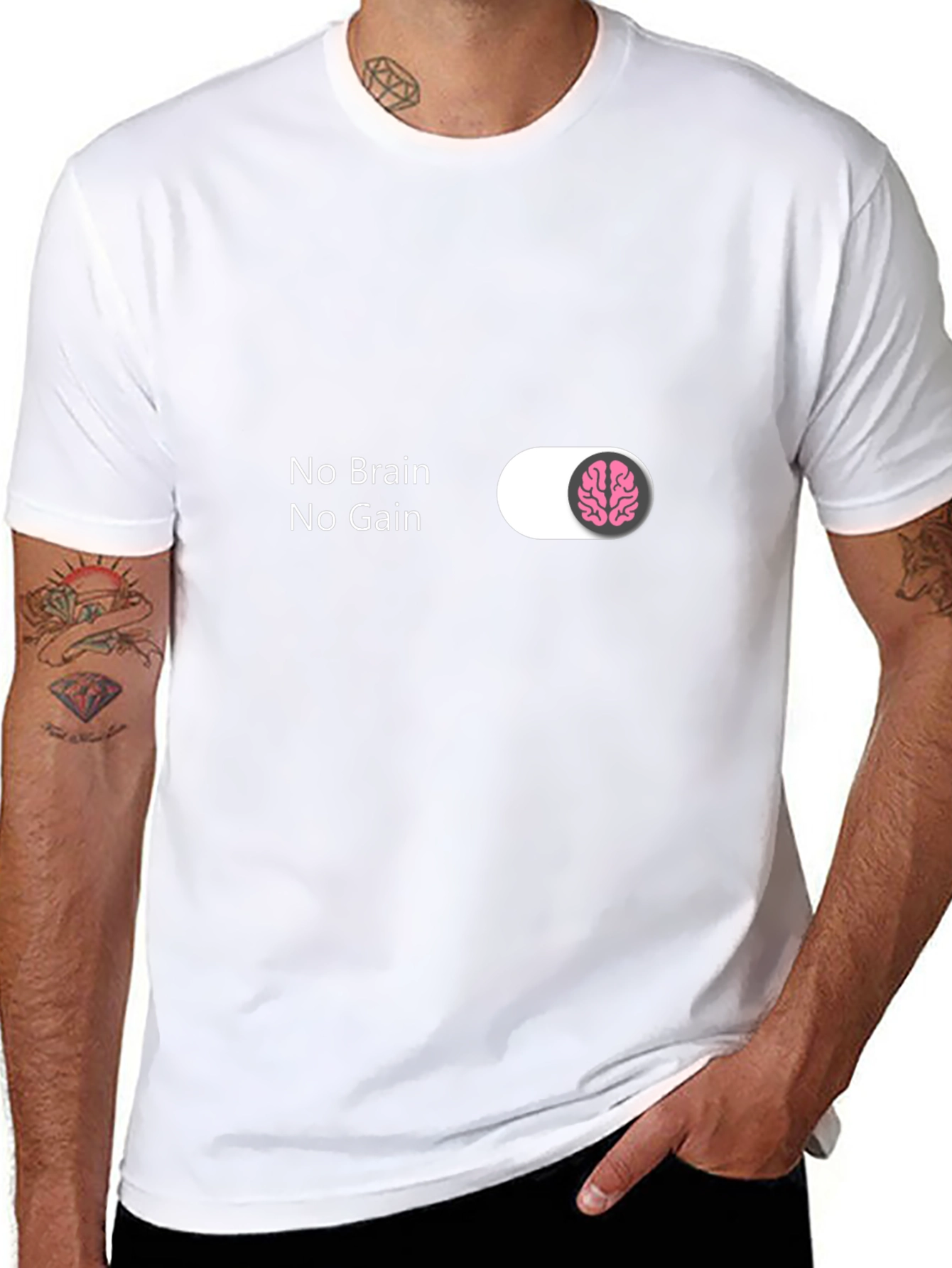 No Brain No Gain Graphic Tee
