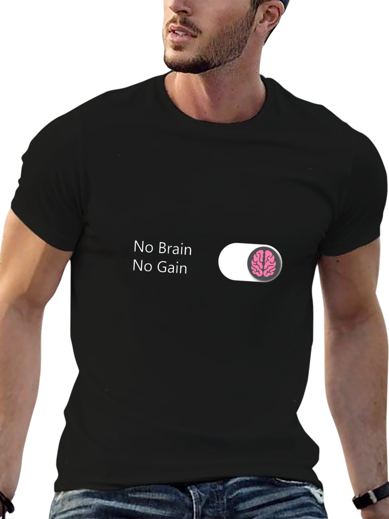 No Brain No Gain Graphic Tee