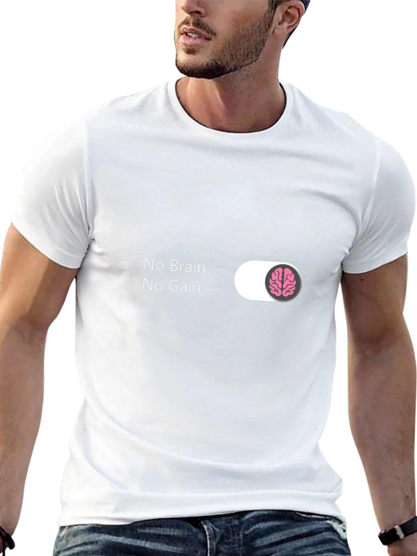No Brain No Gain Graphic Tee