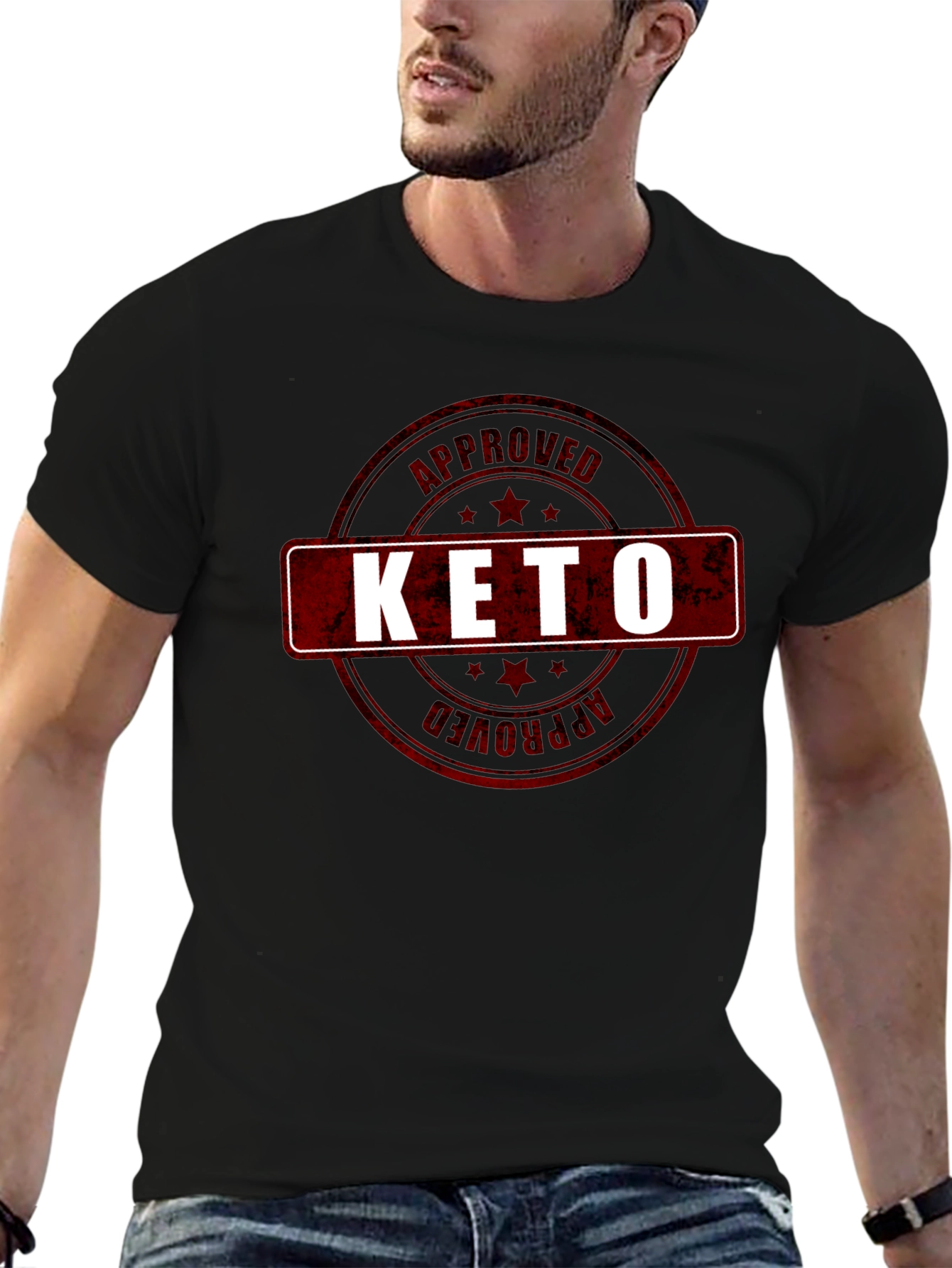 Keto Approved Graphic T-Shirt - Black